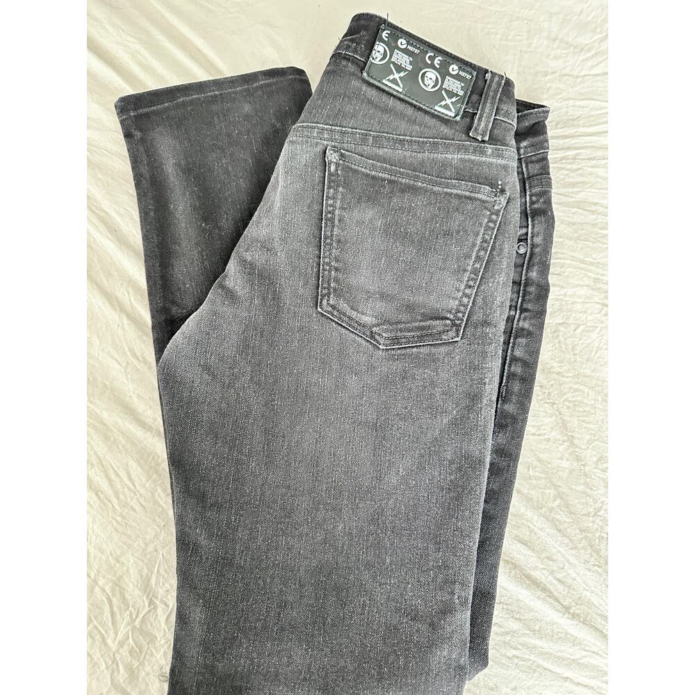 Volcom Mens Black Denim Vorta Slim Fit Jeans